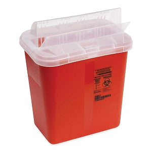 MarketLab Go-Cart Mobile Draw Cart and Accessories - CONTAINER, SHARPS, MAILBOX LID, 8QT, 10.5" - 0384