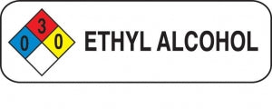 MarketLab Chemical Hazard Labels - LABEL, ETHYL ALCOHOL, MULTI-COLOR, 250 - 0740