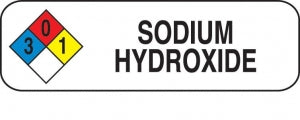 MarketLab Chemical Hazard Labels - LABEL, SODIUM HYDROXIDE, MULTI-COLOR, 250 - 0745