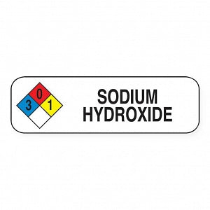 MarketLab Chemical Hazard Labels - LABEL, SODIUM HYDROXIDE, MULTI-COLOR, 250 - 0745