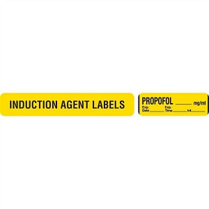 MarketLab Induction Agent Medication Pre-Cut Labels - LABEL, PROPOFOL, MG / ML - 10163-PRE