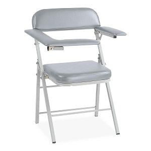 Marketlab Folding Blood Draw Chair with Flip Arm - CHAIR, BLLOD DRAW, FOLDING W/FLIP ARM, DOVE - 101659-45