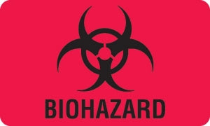 MarketLab Induction Agent Medication Label Tape - Biohazard Label, 2-3/4" x 1-3/4" - 1022
