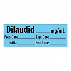 MarketLab Narcotics Medication Pre-Cut Label - LABEL, DILAUDID - 10277-PRE