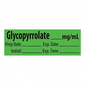 Marketlab Anticholinergic Agent Medication Pre-Cut Label - LABEL, GLYCOPYRROLATE - 10314-PRE