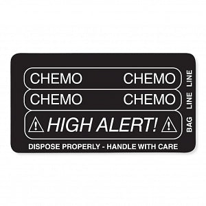MarketLab Three-Part Piggyback Labels - LABEL, THREE-PART PIGGYBACK, CHEMO-RL/250 - 12198