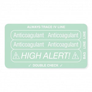 MarketLab Three-Part Piggyback Labels - LABEL, THREE-PART PIGGYBACK, ANTICOAGULANT - 12419