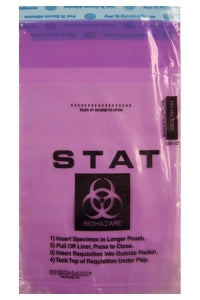 MarketLab Biohazard Bag with Absorbent - BIOHAZARD BAG, 6 X 10", TRANSLUCENT - 13004