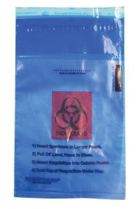 MarketLab Enhanced Speci-Gard Biohazard Bags - BIOHAZARD BAG, 6 X 10", TRANSLUCENT - 13007-BL