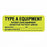 MarketLab Equipment Service and Inspection Labels - LABL, INSPECT PT AREA TYPE A EQUIP, RL/420 - 13426