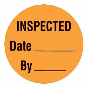 MarketLab Equipment Service and Inspection Label - LABEL, INSPECTED BY, 1" DIA, RL/885 - 13591