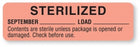 MarketLab Sterilized and Sterilized Expiration Label - LABEL, STERILIZED, SEP-PINK-RL/320 - 13601-PK