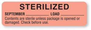 MarketLab Sterilized and Sterilized Expiration Label - LABEL, STERILIZED, SEP-PINK-RL/320 - 13601-PK