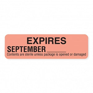 MarketLab Expire Labels - LABEL, STERILIZEDEXPIRATION, SEP-PINK-RL/ - 13602-PK