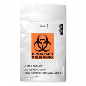 MarketLab Zip-Closure Specimen Bag - BAG, SPECIMEN, 6X9, CLR BIOHZD, ZIP - 13796