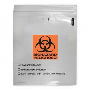 MarketLab Zip-Closure Specimen Bag - BAG, SPECIMEN, 20X24, CLR BIOHZD ZIP - 13801