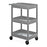 Marketlab Luxor Plastic Utility Cart with Three Tubs - Luxor Plastic Cart with 3 Tubs, Gray - 14455-GY