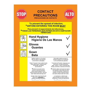 Marketlab Patient Room Label - LABEL, CONTACT PRECAUTIONS, 8.5 X 11" STD - 14901
