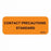 MarketLab Patient Chart Label - LABEL, CONTACT PRECAUTIONS, STD CHART - 14906