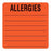 MarketLab Patient Chart Label - LABEL, ALLERGIES, FL RED - 14923