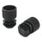 MarketLab Flanged Tube Caps For 13mm Tubes - FLANGE PLUG CAPS, FOR 13MM TUBES, BLACK - 15535-BK