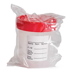 MarketLab Specimen Collection Container - SPECI CONT, 4OZ, 1/4 TURN RED SCREWCAP - 16431-RD