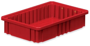 MarketLab Divider Storage Box - BOX, DIVIDER, 10.9''WX16.5''LX3.5''H, RED - 2035-RD