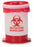 MarketLab Autoclavable Biohazard Container - BIOHAZARD CONTAINER, 1.5 GALLON, W/BASE - 2515