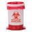 MarketLab Autoclavable Biohazard Container - BIOHAZARD CONTAINER, 1.5 GALLON, W/BASE - 2515