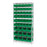MarketLab Wire Shelving Complete Organizer Bin Bundle - SHELF UNIT, W / 48 BINS, GREEN, 36"W X 74"H - ML34576-GN