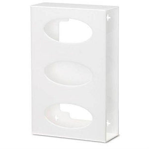 MarketLab Side-Loading Acrylic Glove Dispenser - Acrylic Side-Loading Glove Dispenser, Triple, White - 3615-WH