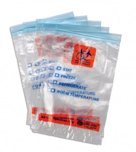 MarketLab Color Coded Specimen Bags - BAGS, SPECIMEN, SAF-T-ZIP, BLUE - 3668-BL