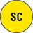 MarketLab Syringe Label for Nuclear Medicine - LABEL, 0.5" DOT, YELLOW, SC - 3823