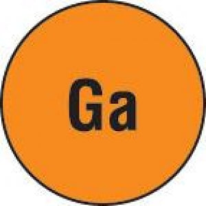 MarketLab Syringe Label for Nuclear Medicine - LABEL, 0.5" DOT, ORANGE, GA - 3828