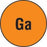 MarketLab Syringe Label for Nuclear Medicine - LABEL, 0.5" DOT, ORANGE, GA - 3828