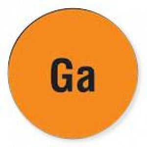 MarketLab Syringe Label for Nuclear Medicine - LABEL, 0.5" DOT, ORANGE, GA - 3828