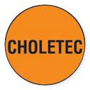 MarketLab Syringe Label for Nuclear Medicine - LABEL, 0.5" DOT, ORANGE, CHOLETEC - 3839