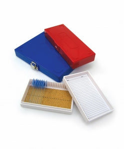 MarketLab Slide Box with Cork Liner - 25 Slide - SLIDE BOX, 25-SLIDE / CORK, 5.5 X 3.5" - 4025-WH