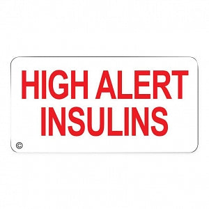 MarketLab High Alert Label - LABEL, HIGH ALERT INSULIN, PK/10 - 4643 ...