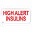 MarketLab High Alert Label - LABEL, HIGH ALERT INSULIN, PK/10 - 4643