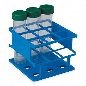 MarketLab 30mm Tube Racks - RACK, HALF, TUBE 30MM, 9 CAPACITY - 5317-BL