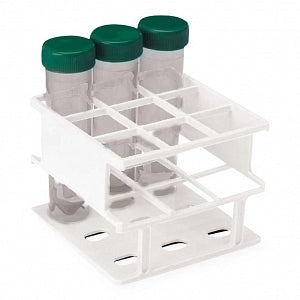 MarketLab 30mm Tube Racks - RACK, HALF, TUBE 30MM, 9 CAPACITY - 5317-WH