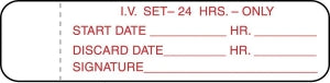 Marketlab IV Tubing Label - LABELS, IV TUBING, 24 HRS - 5786