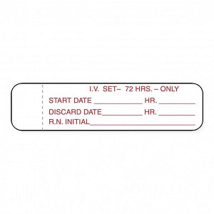 Marketlab IV Tubing Label - LABELS, IV TUBING, 72 HRS - 5793