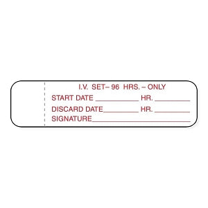 Marketlab IV Tubing Label - LABELS, IV TUBING, 96 HRS - 5794