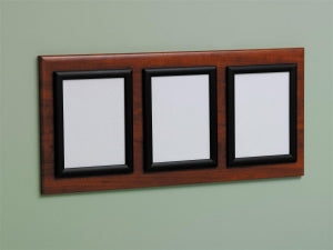 MarketLab Messaging Frames on Panels - MESSAGING BOARD, SINGLE FRAME, CHERRY W/BL - 6184