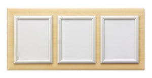MarketLab Messaging Frames on Panels - MESSAGING BOARD, TRIPLE FRAME, MAPLE W/SIL - 6189