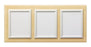 MarketLab Messaging Frames on Panels - MESSAGING BOARD, TRIPLE FRAME, MAPLE W/SIL - 6189