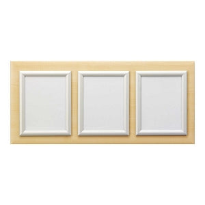MarketLab Messaging Frames on Panels - MESSAGING BOARD, TRIPLE FRAME, MAPLE W/SIL - 6189