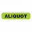 MarketLab Phlebotomy / Specimen Receiving Labels - LABEL, ALIQUOT - 6447